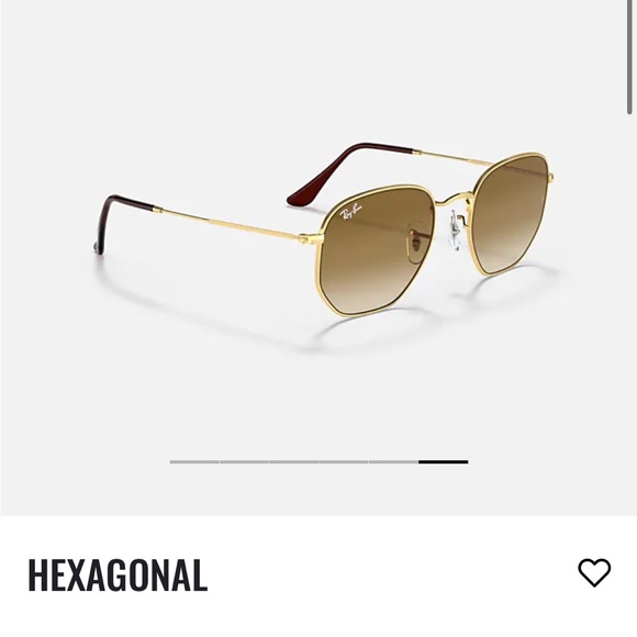 Ray-Ban Hexagonal Gold Sunglasses - Picture 5 of 8